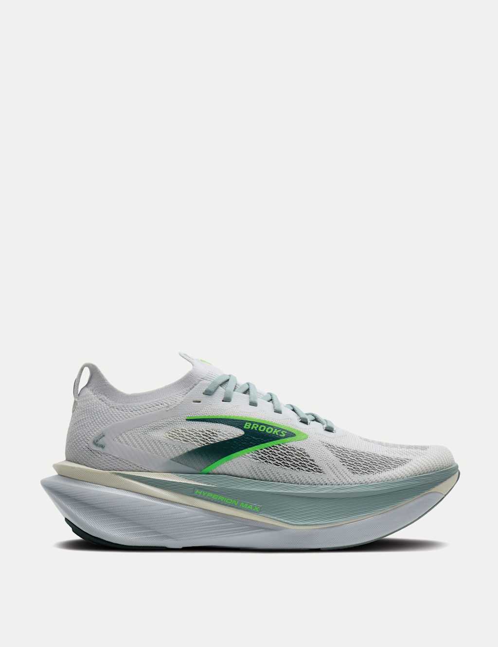 Brooks Men's Hyperion Max 3 Running Trainers - 10 - White Mix - Available at M&S