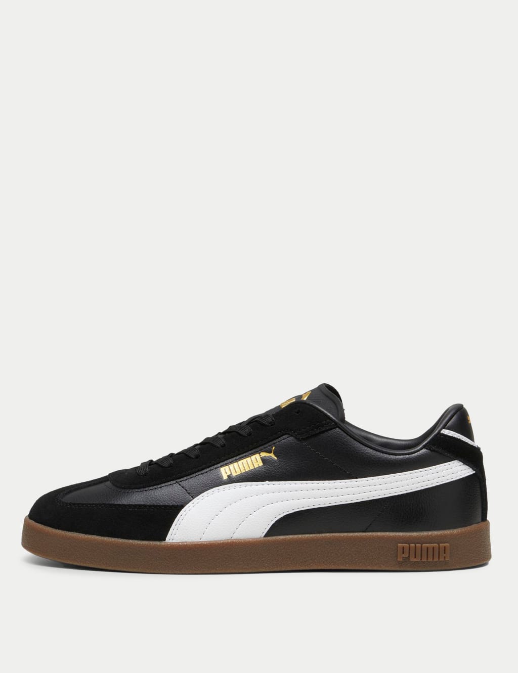 Puma Men's Club II Era Leather Trainers - 8 - Black