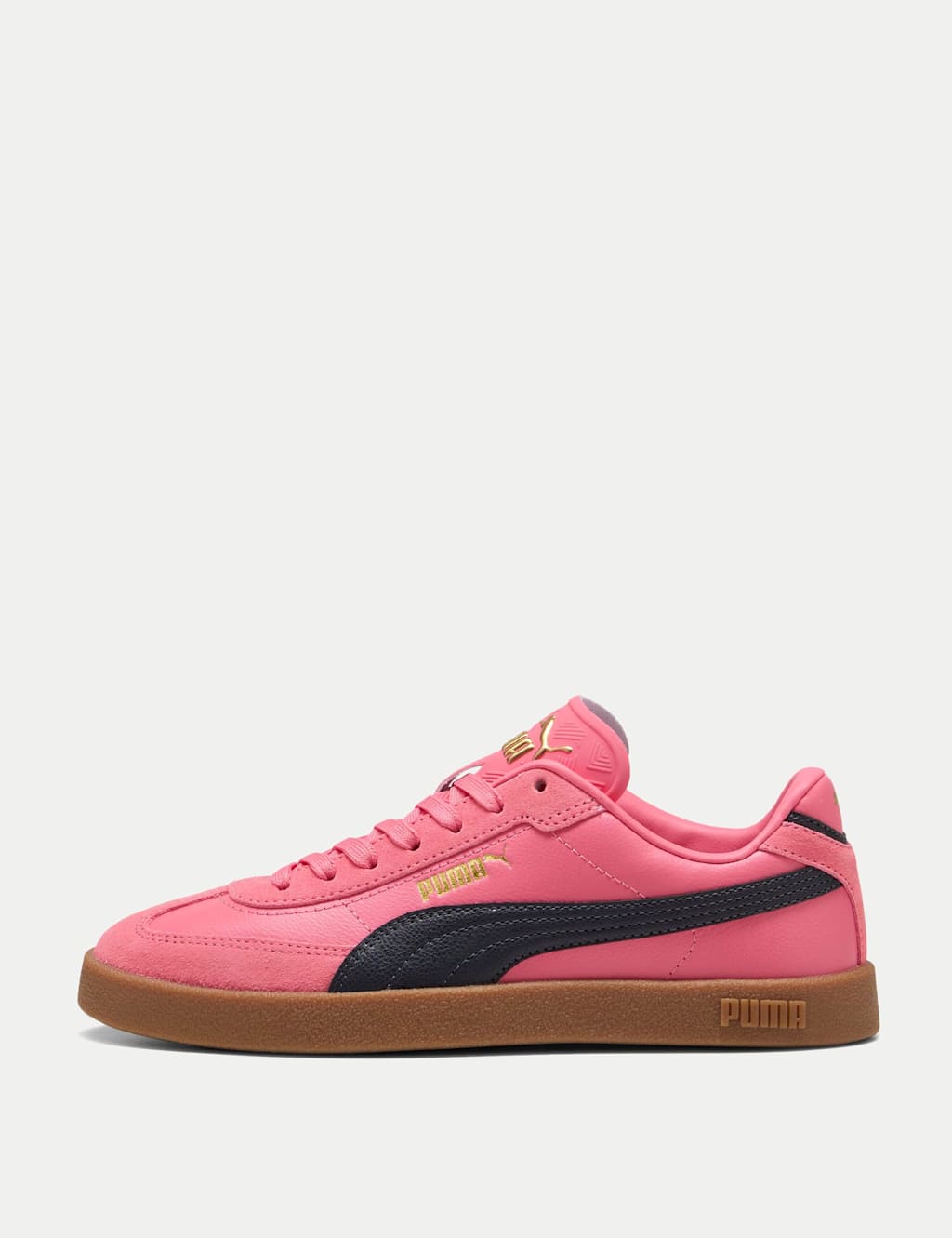 Puma Men's Club II Era Leather Trainers - 8 - White/Black