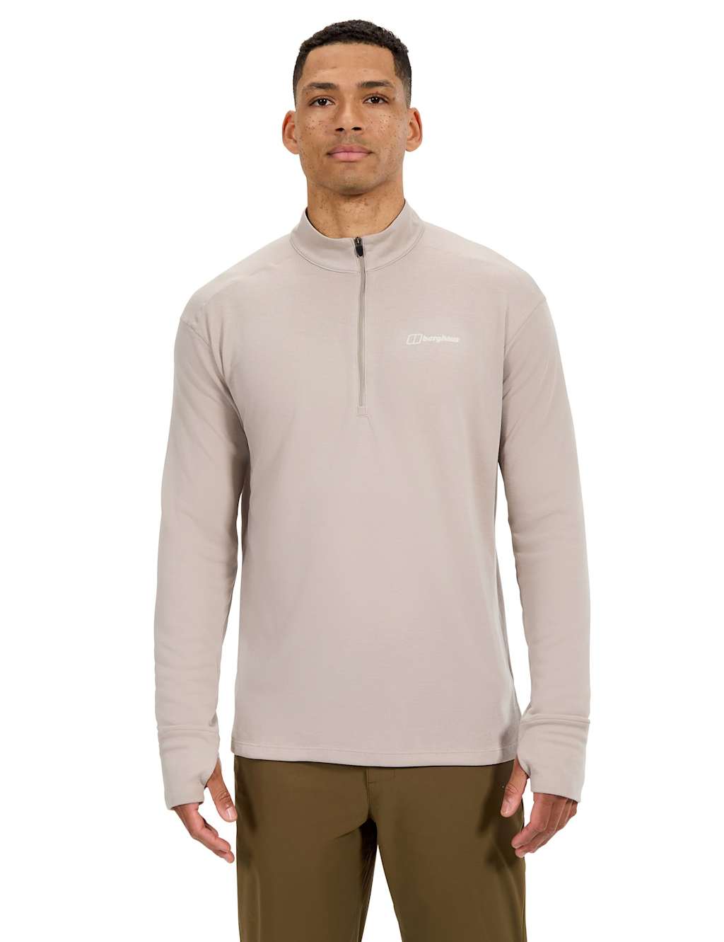 Berghaus Ivyhill Funnel Neck Half Zip Top Grey Marl