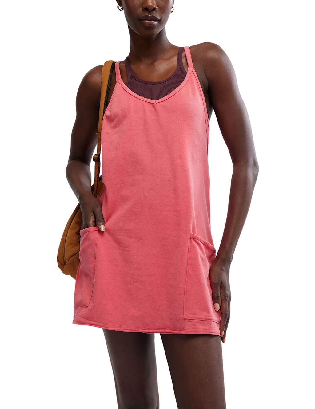 Hot Shot Cotton Rich V-Neck Mini Dress