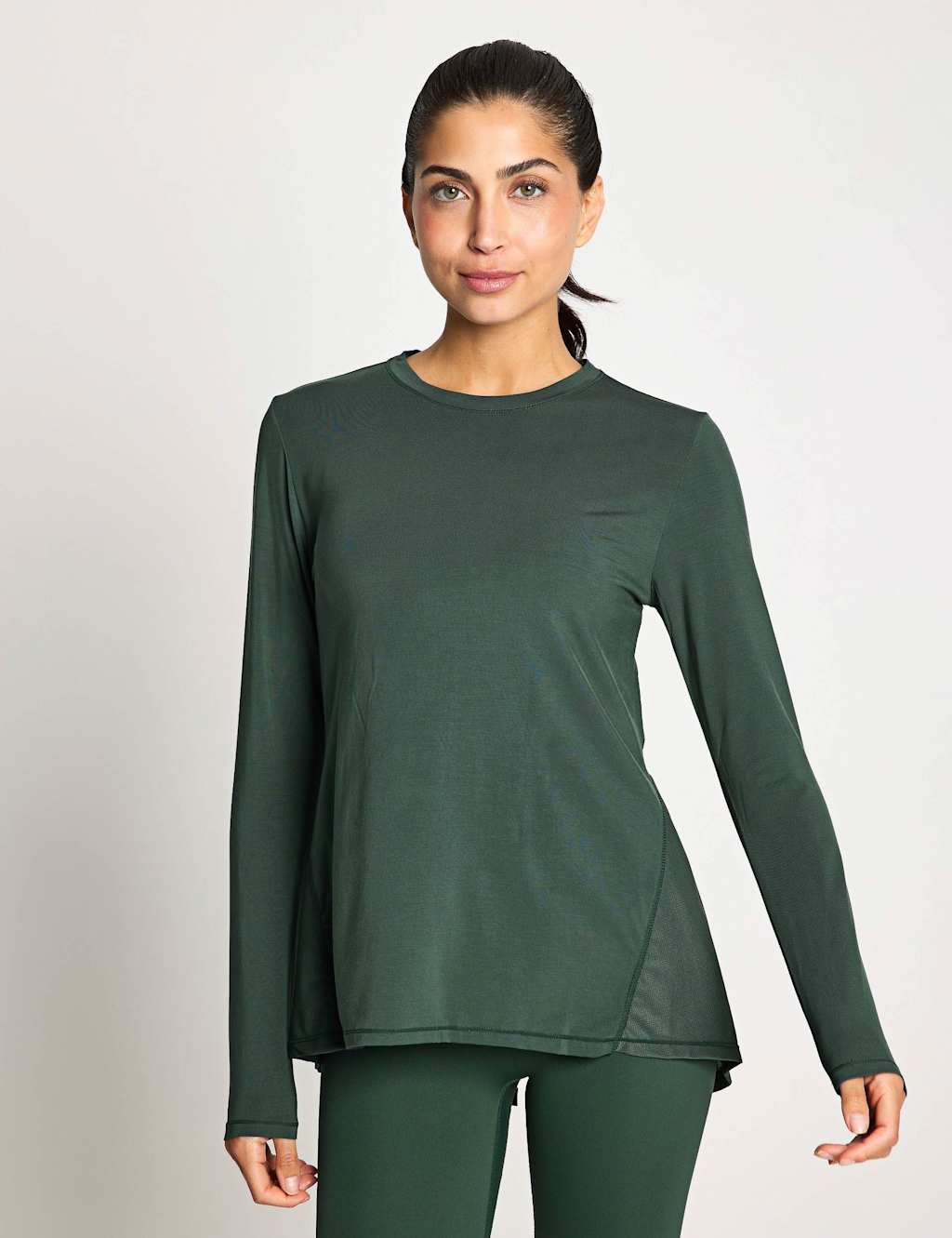 Lilybod Kendall Split Back Top Dark Green