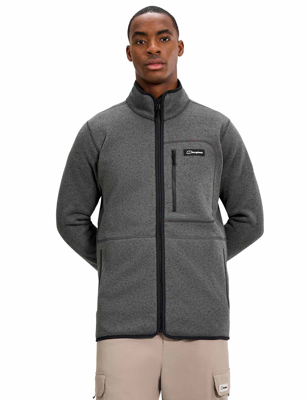 Berghaus Fleece Funnel Neck Zip Up Jacket Black