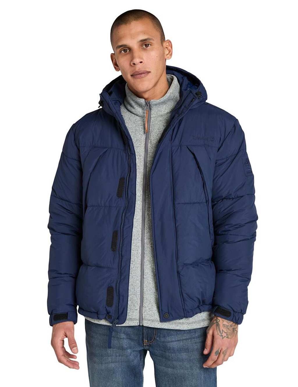 Timberland Water Repellent Hooded Puffer Jacket Dark Navy