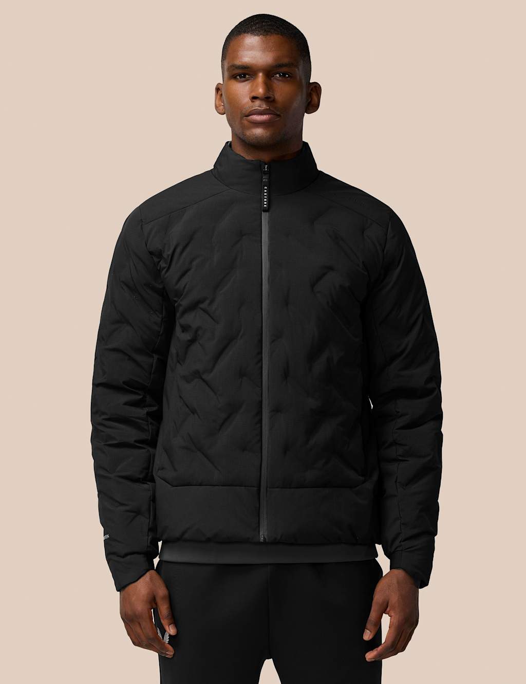 Castore Men's Lightweight Quilted Puffer Jacket - Black, Black,Stone