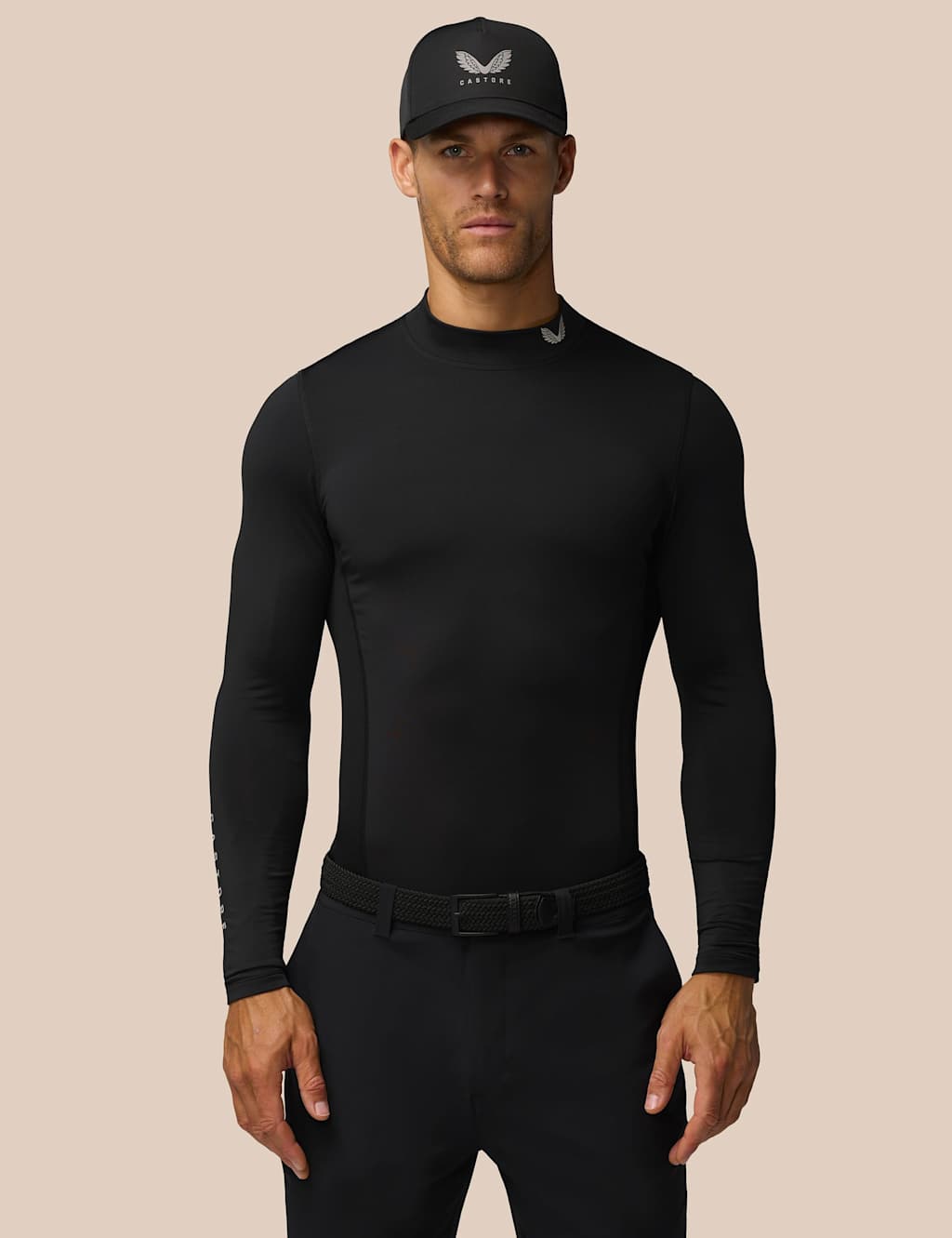 Castore Long Sleeve Thermal Mock Neck Top Black