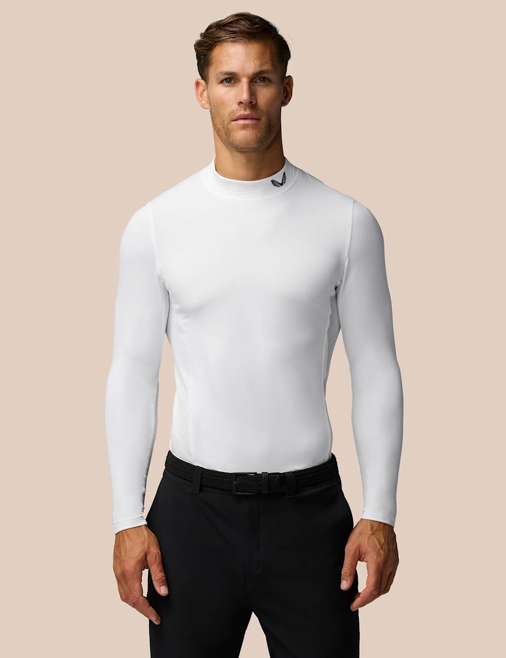 Castore Long Sleeve Thermal Mock Neck Top White