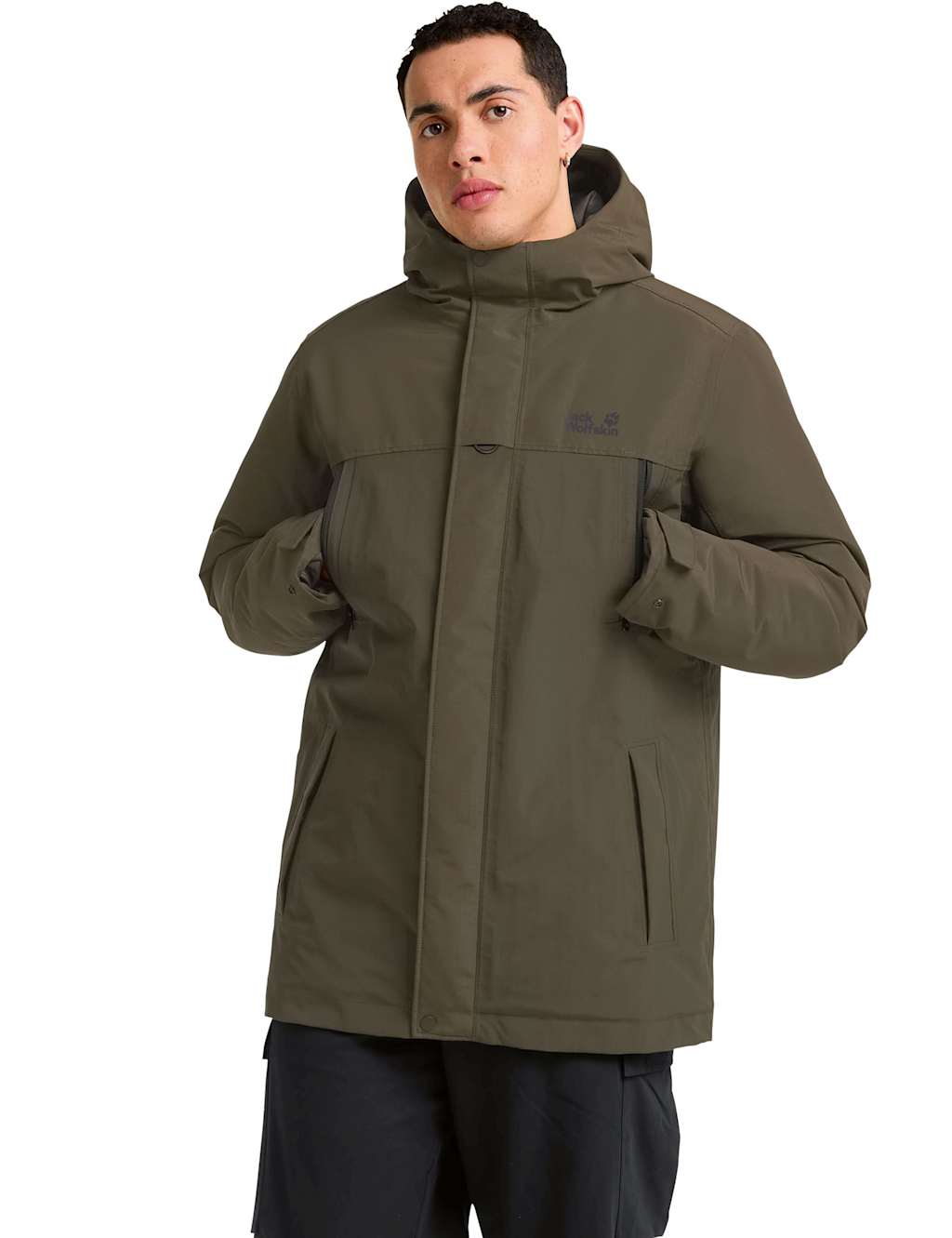 Jack Wolfskin Canyon Shield Waterproof Parka Jacket Dark Khaki