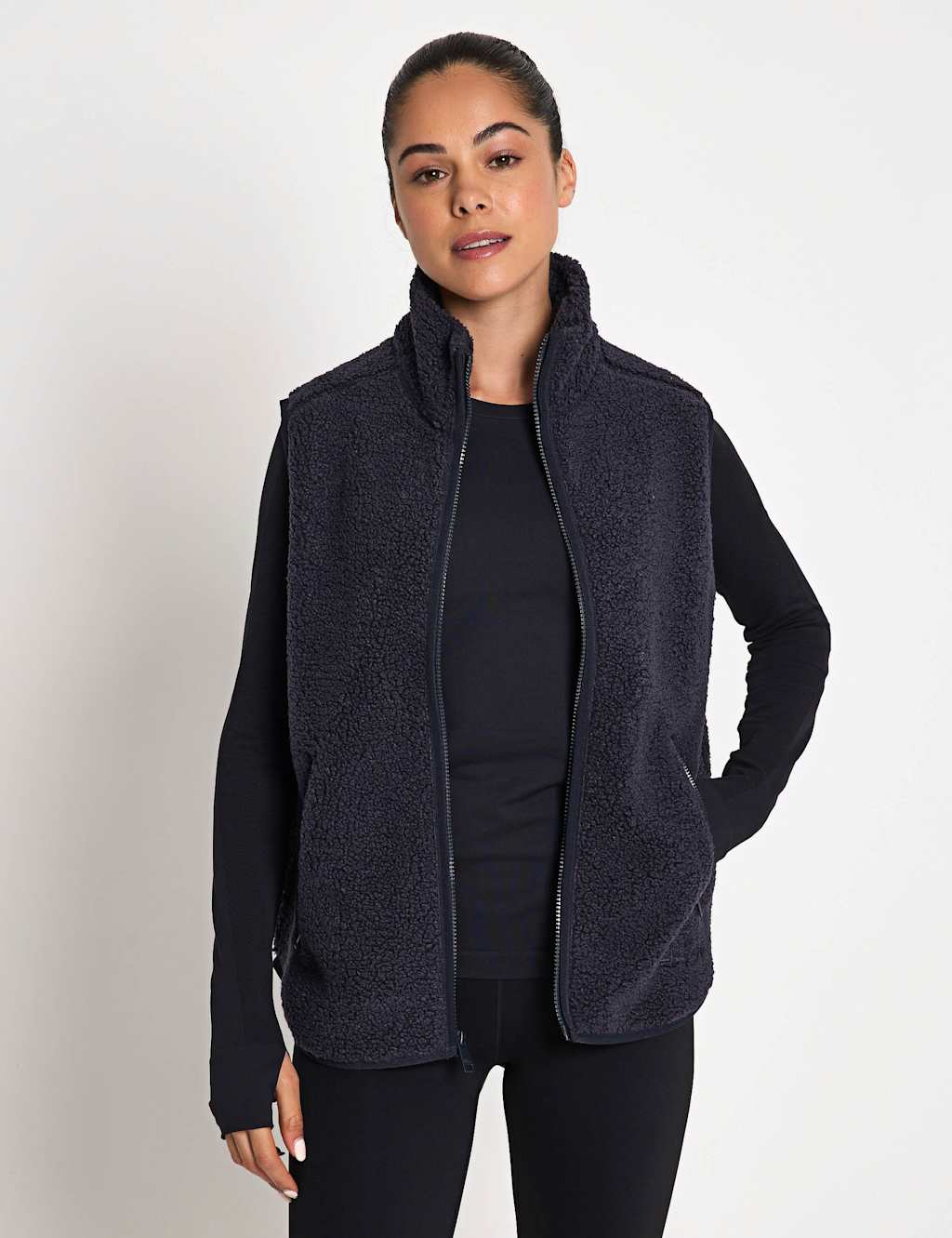 Jack Wolfskin High Curl Relaxed Gilet Dark Navy
