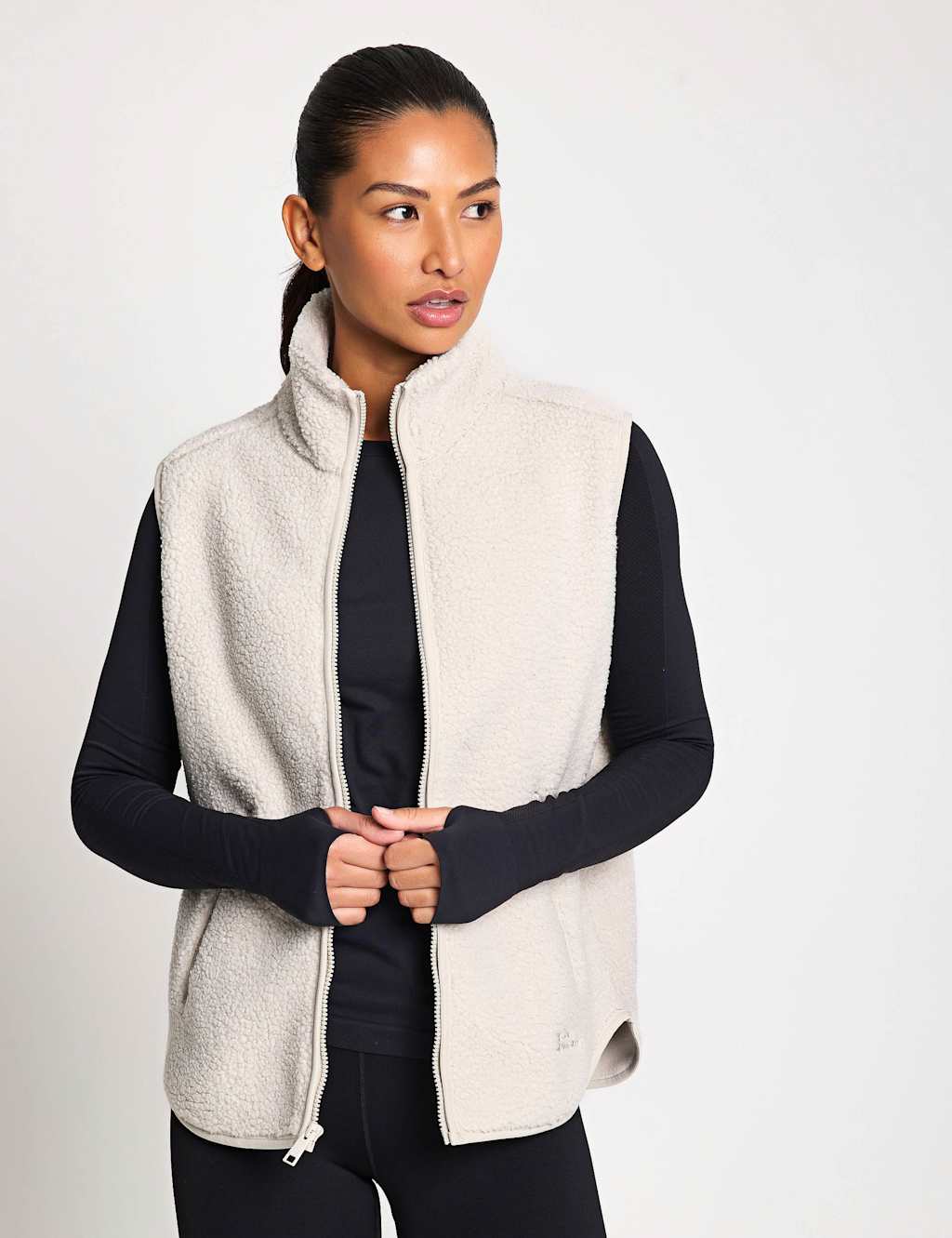 Jack Wolfskin High Curl Relaxed Gilet Ivory