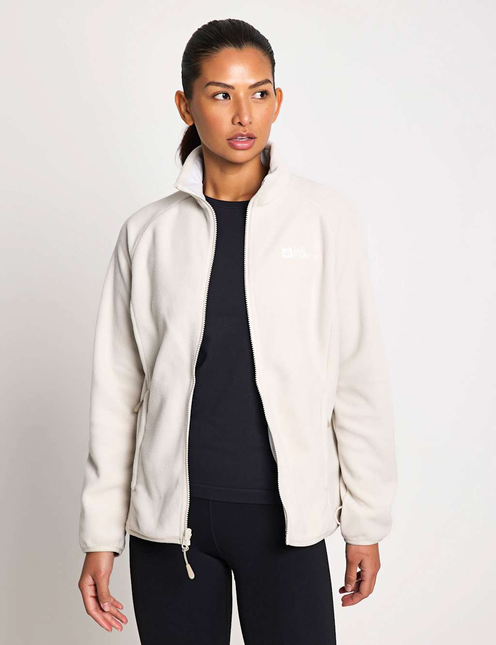 Jack Wolfskin Moonrise High Neck Fleece Jacket Ivory