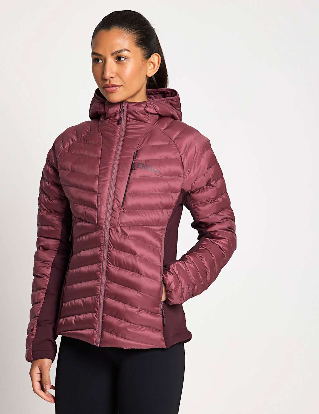 Jack Wolfskin Routeburn Pro Hooded Padded Puffer Jacket Dusky Rose