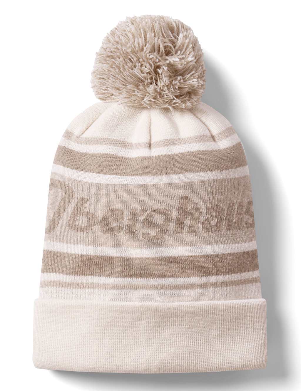 Berghaus Knitted Striped Pom Beanie Hat Brown Mix
