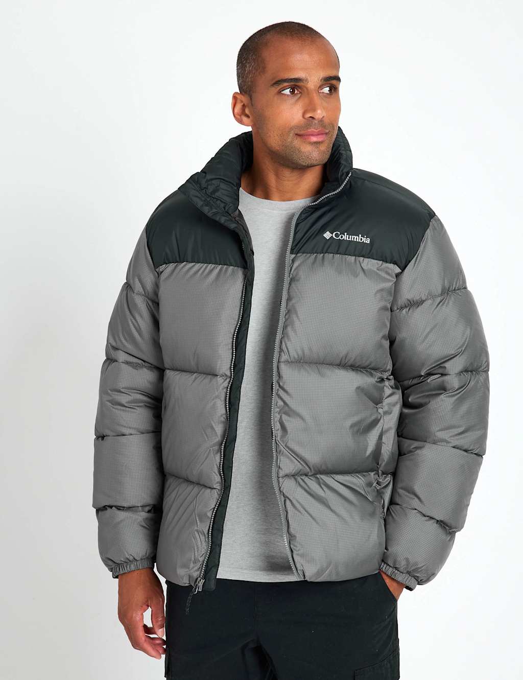 Columbia Puffect III Water Resistant Puffer Jacket Grey Mix