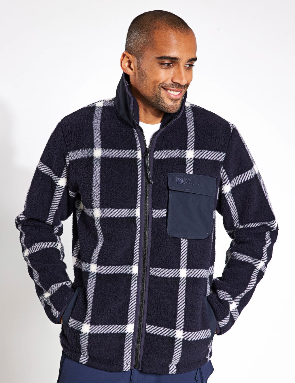 Felslicht Check Zip Up Fleece Jacket