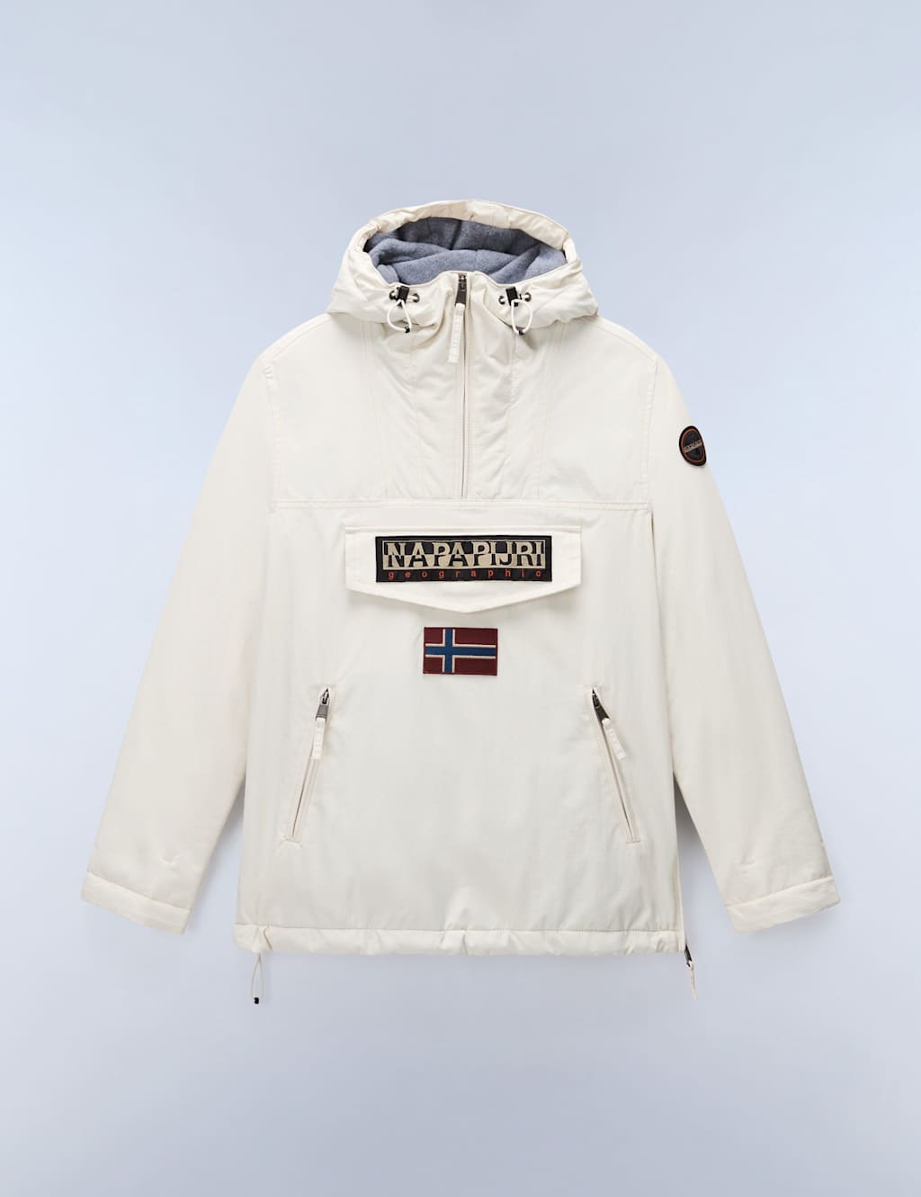 Napapijri Half Zip Padded Hooded Sports Jacket Cream