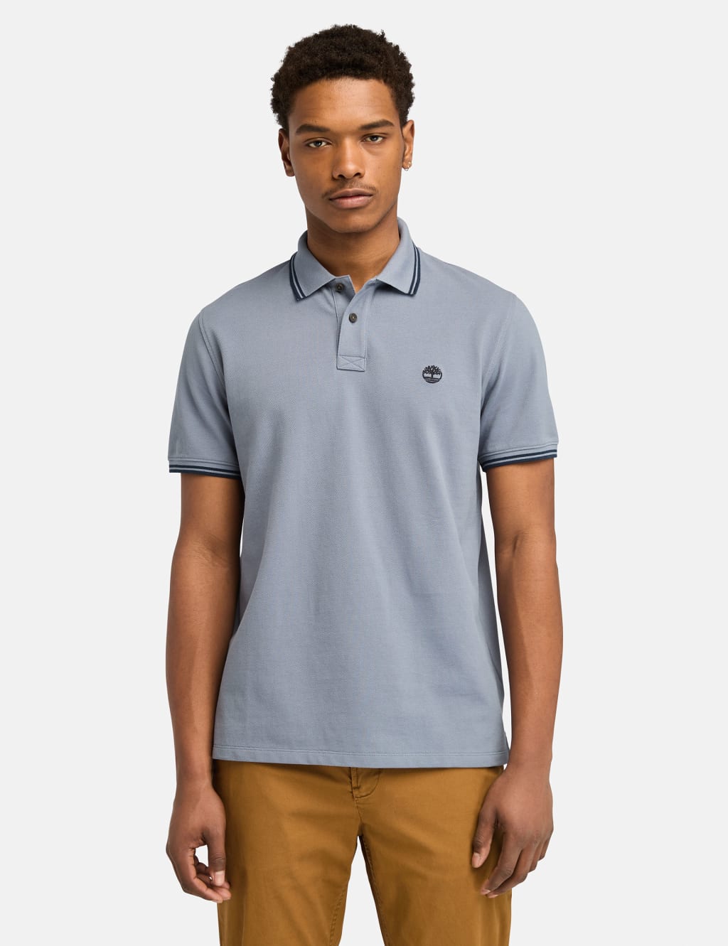 Pure Cotton Pique Tipped Polo Shirt