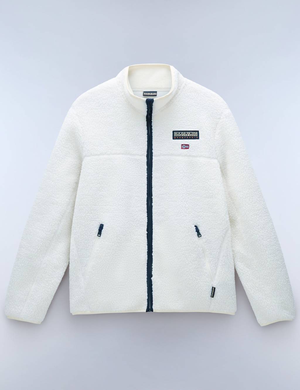 Napapijri Men's Tynik Zip Up Funnel Neck Fleece Jacket - 2XL - Beige - Available at M&S