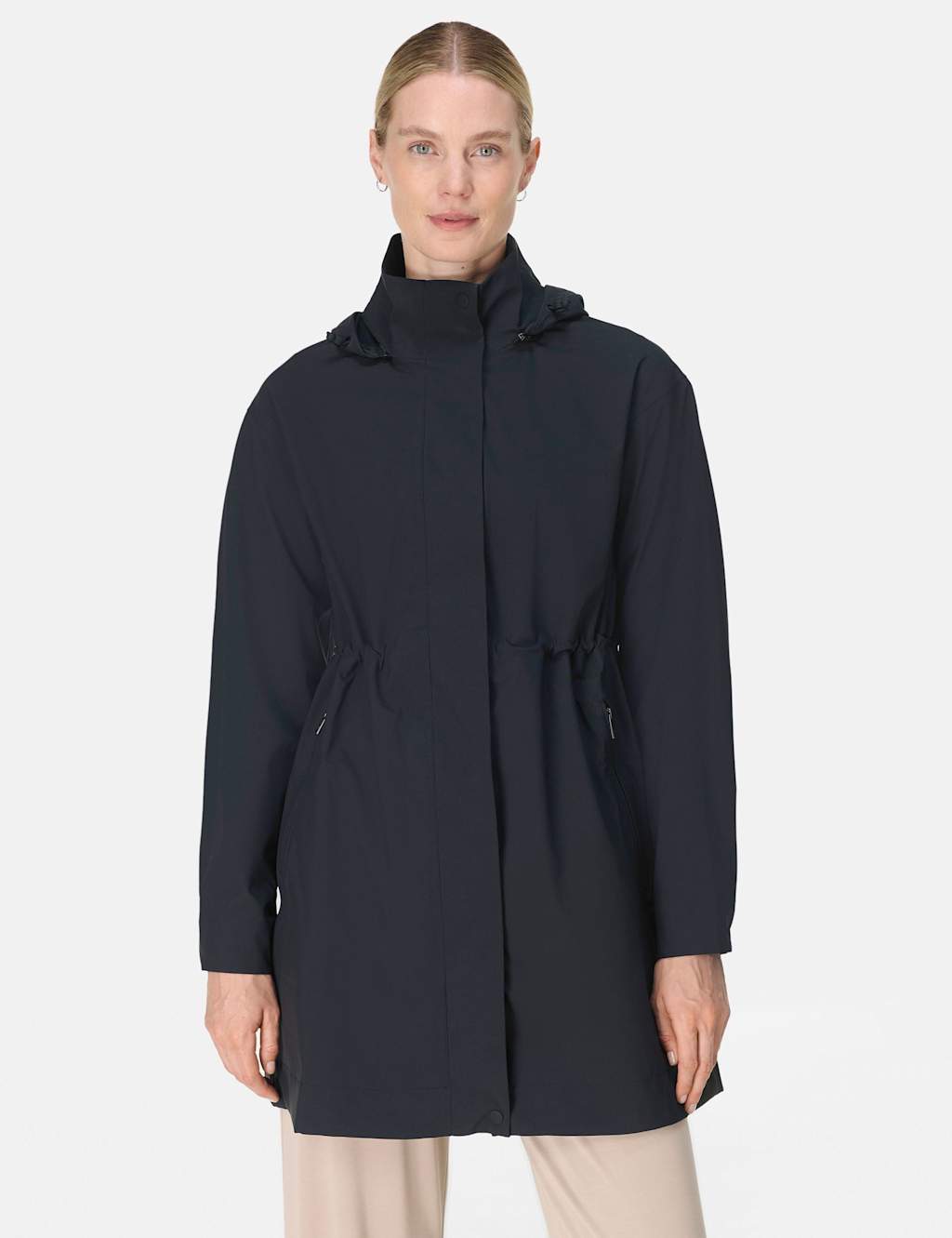 Sweaty Betty Guide Waterproof Longline Parka Black