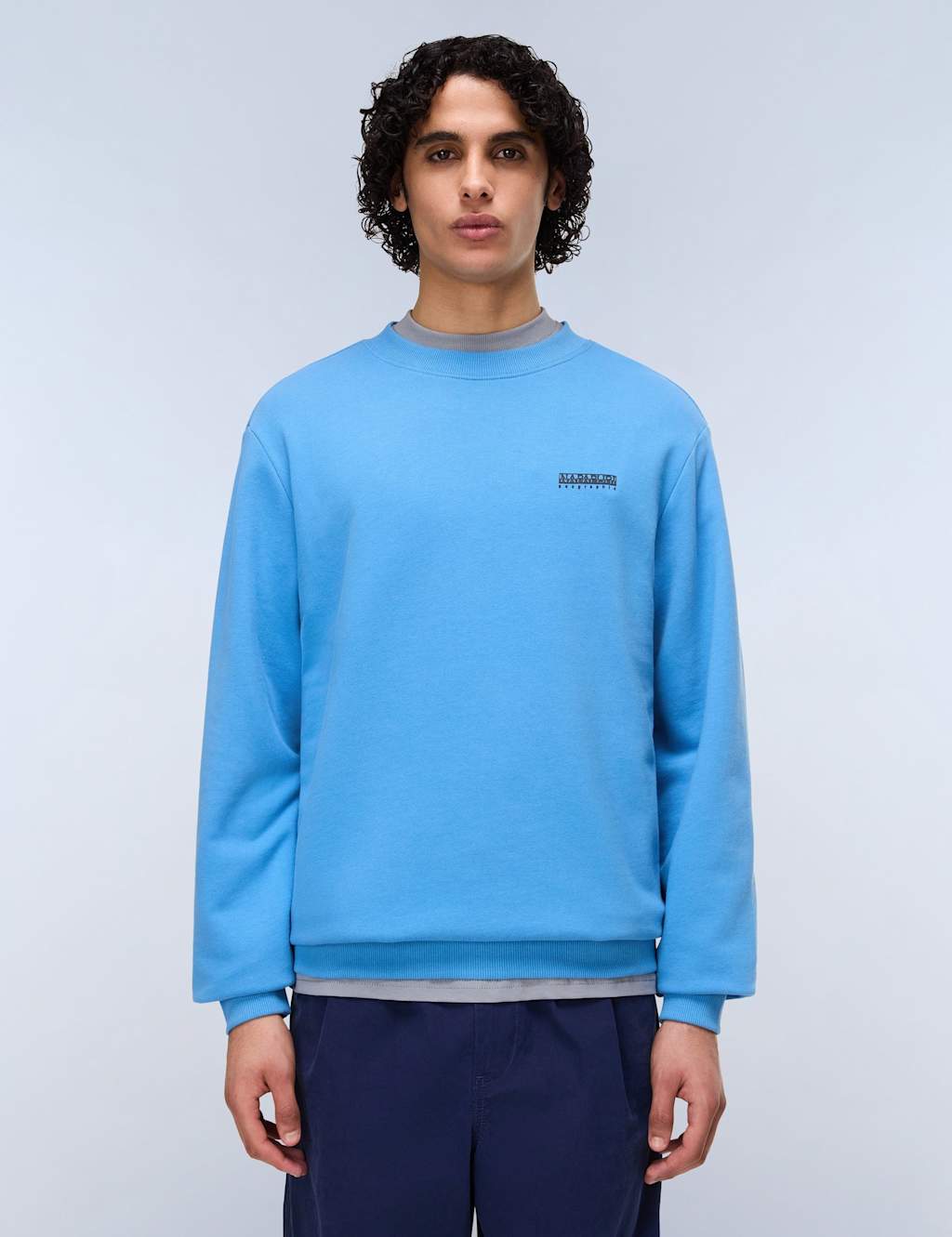 Napapijri Men's Small Box Pure Cotton Sweatshirt - L - Blue - Available at M&S