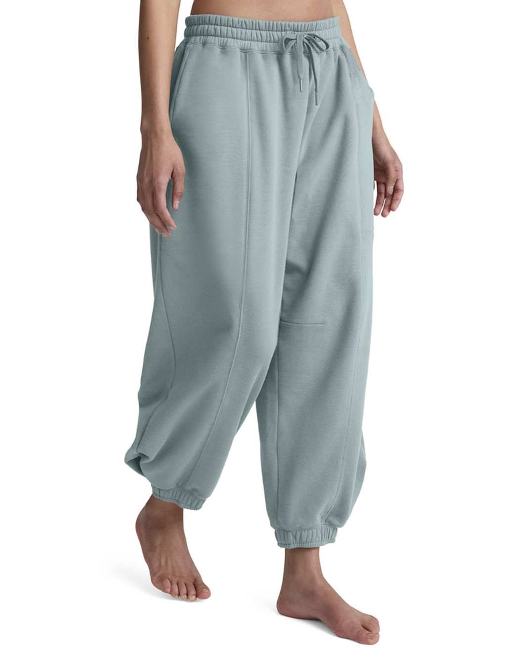 Beyond Yoga Luxefleece Cotton Rich Wide Leg Joggers Grey