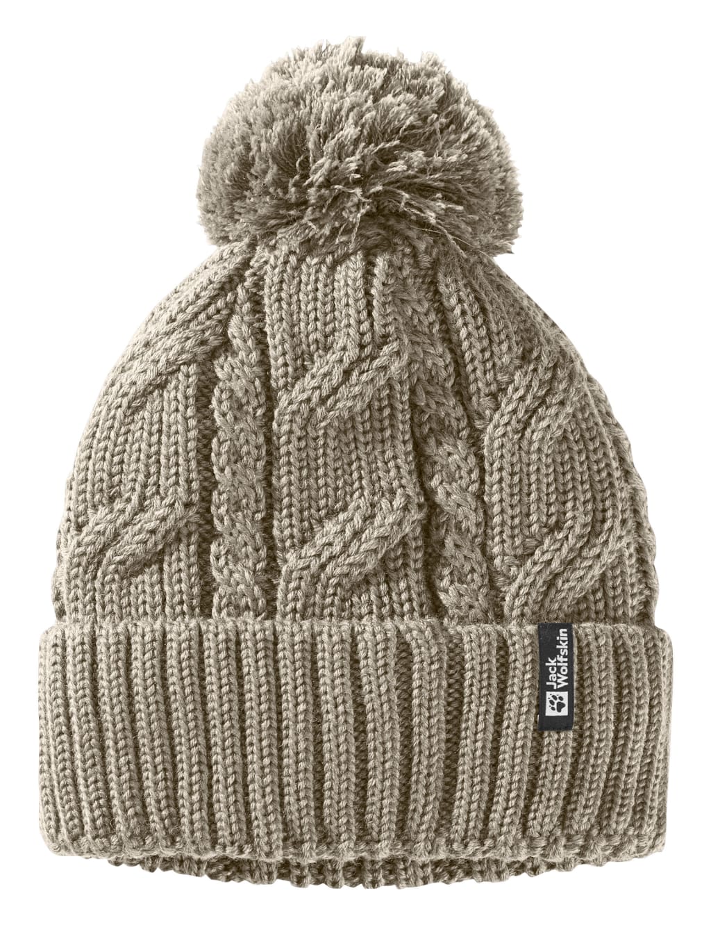 Wool Blend Fleece Lined Pompom Hat