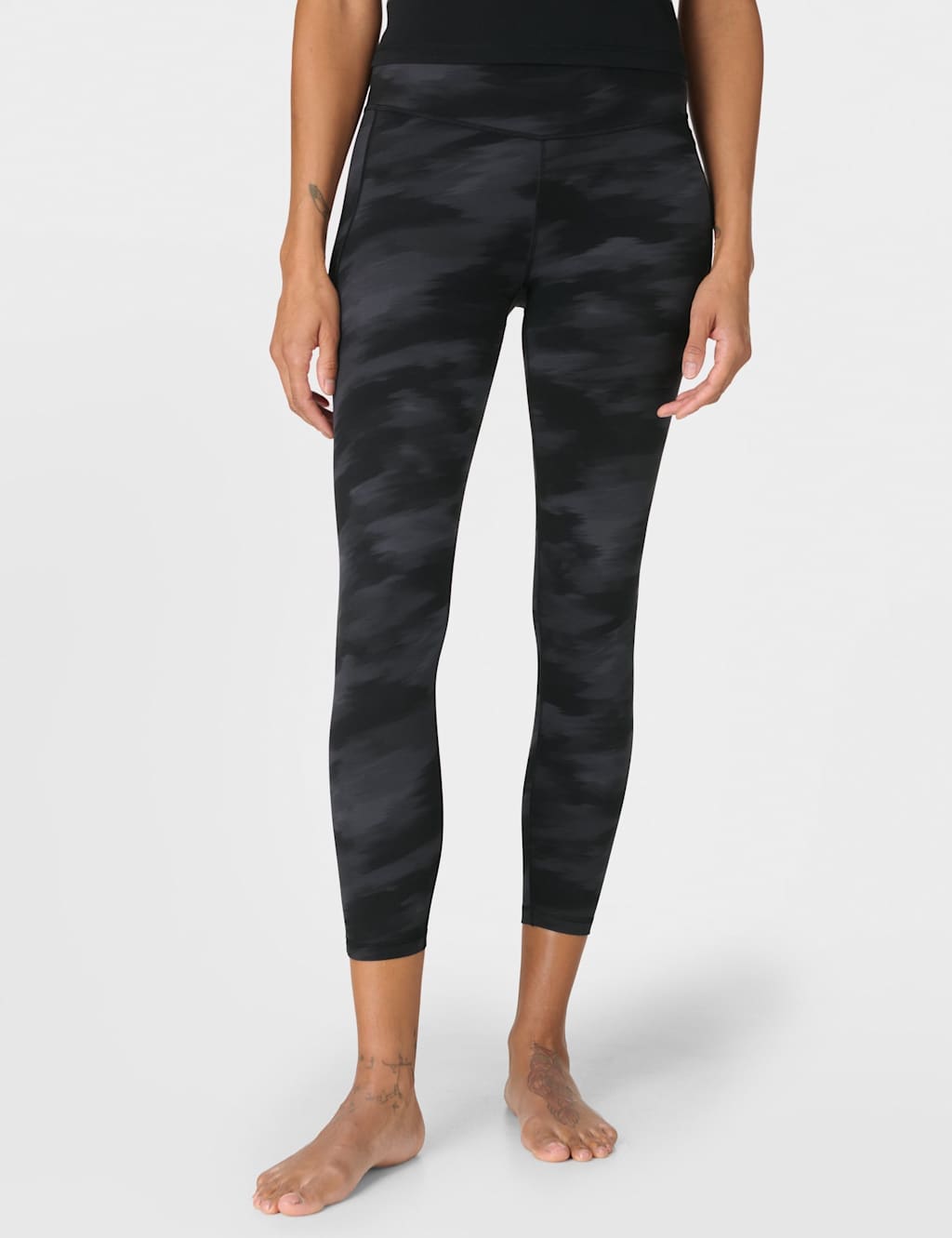 Sweaty Betty Ultimate Studio Printed 7/8 Yoga Leggings Black Mix