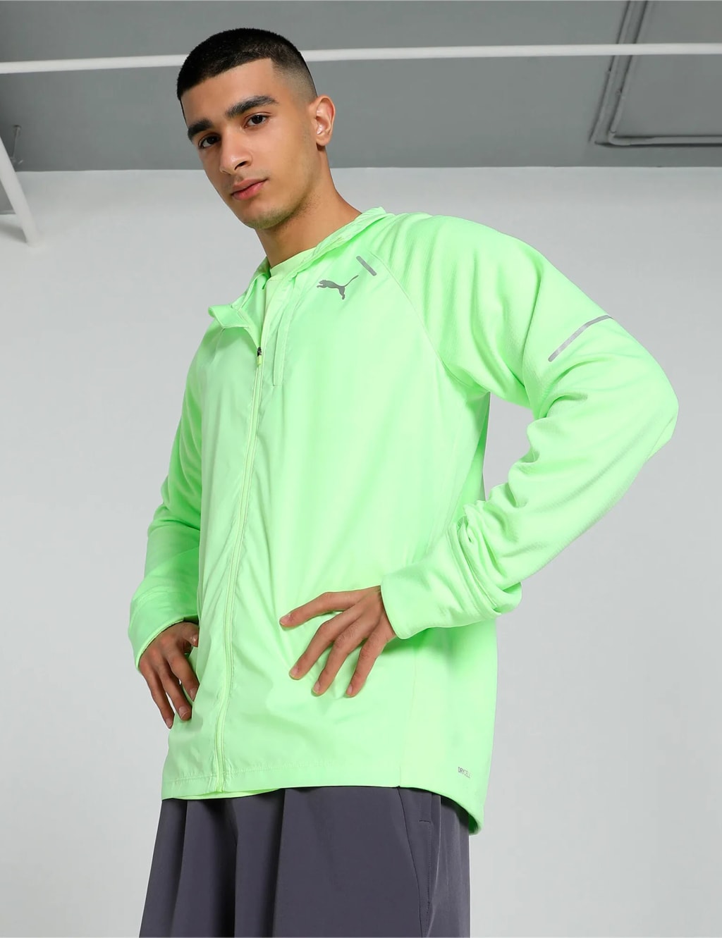 Run Grid Zip Up Fleece
