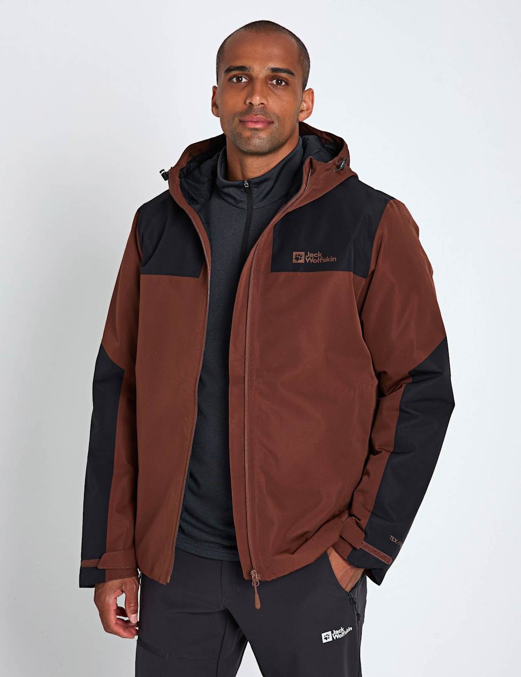 Jack Wolfskin Jasper Waterproof Padded Jacket Brown