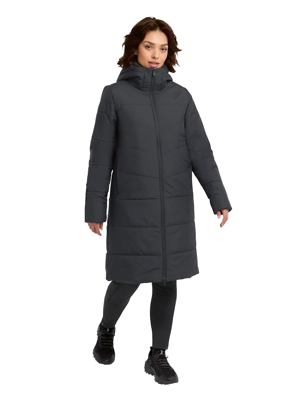 Jack Wolfskin Deutzer Longline Puffer Coat Black