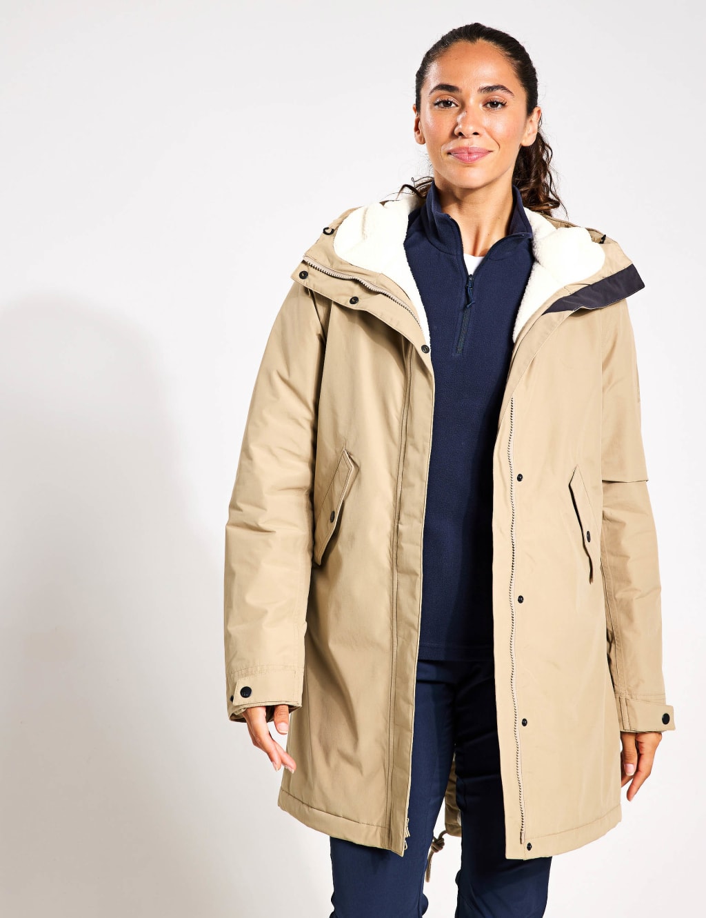 Talforst Cotton Blend Waterproof Parka Coat