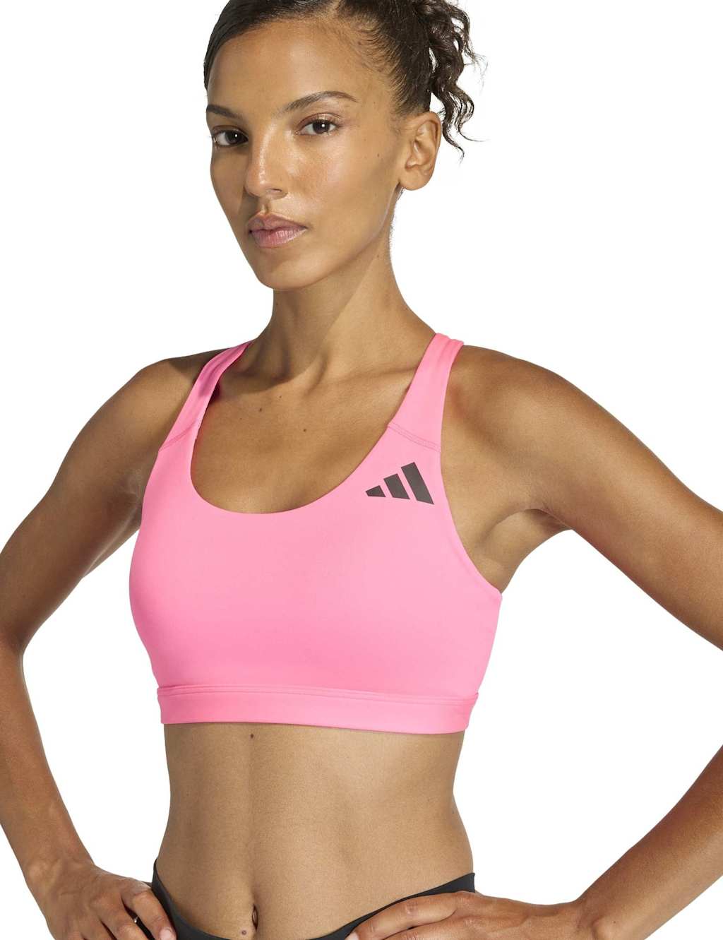 Adidas Women's Essentials Workout Medium Support Sports Bra - Small - Pink