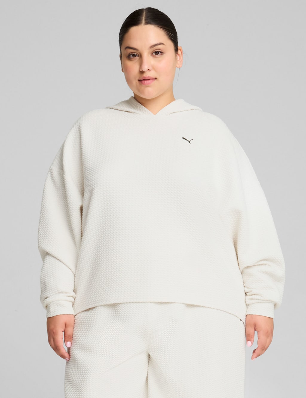 Q4 Studio Cotton Blend Textured Hoodie