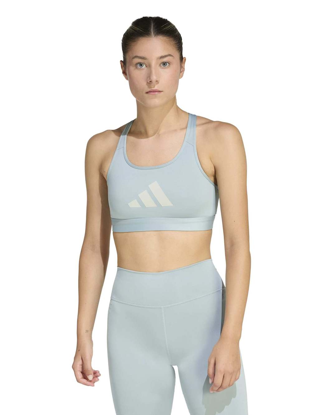 Adidas Women's Powerreact Non Wired Sports Bra - Small - Teal