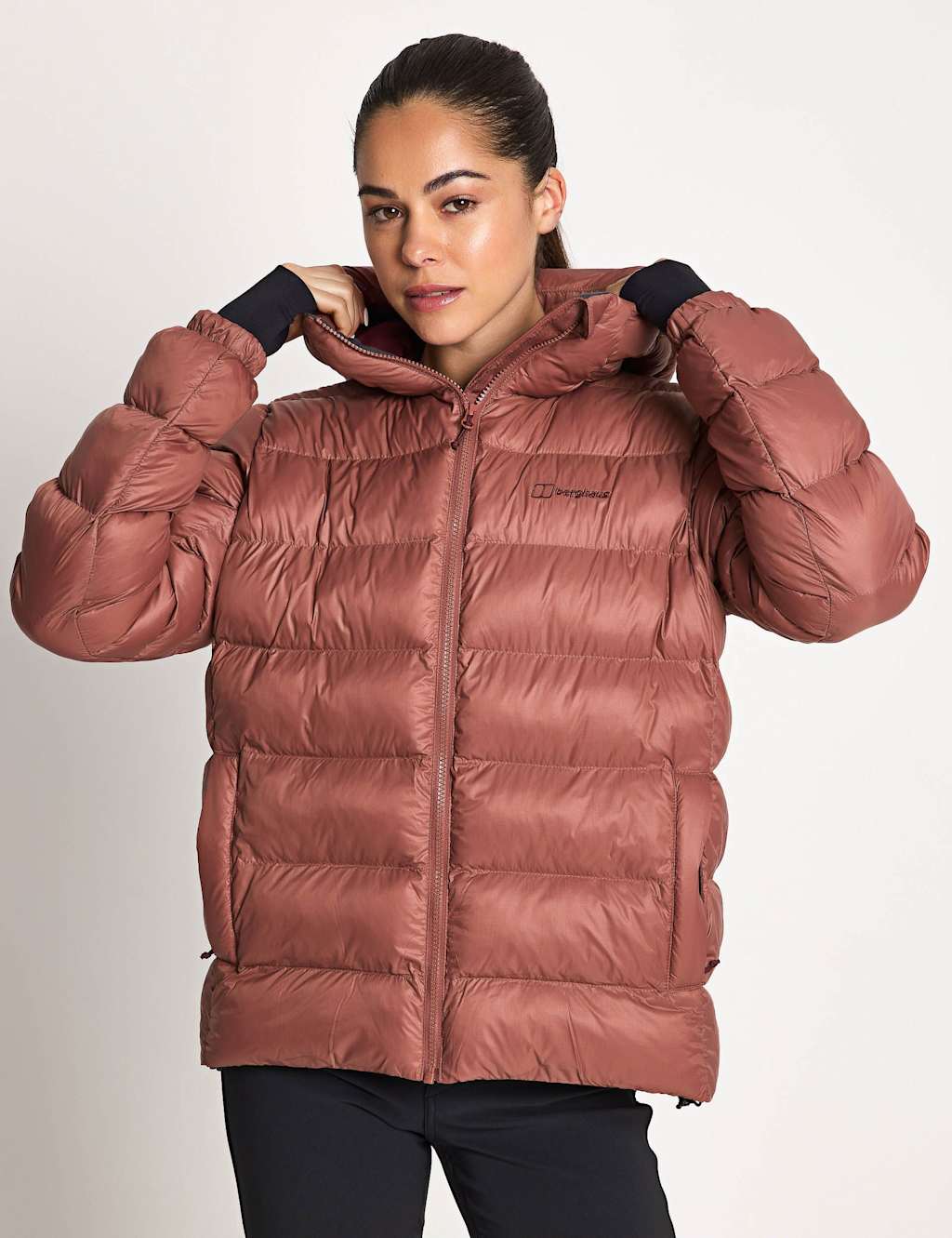 Berghaus Ewden Padded Quilted Hooded Puffer Jacket Berry