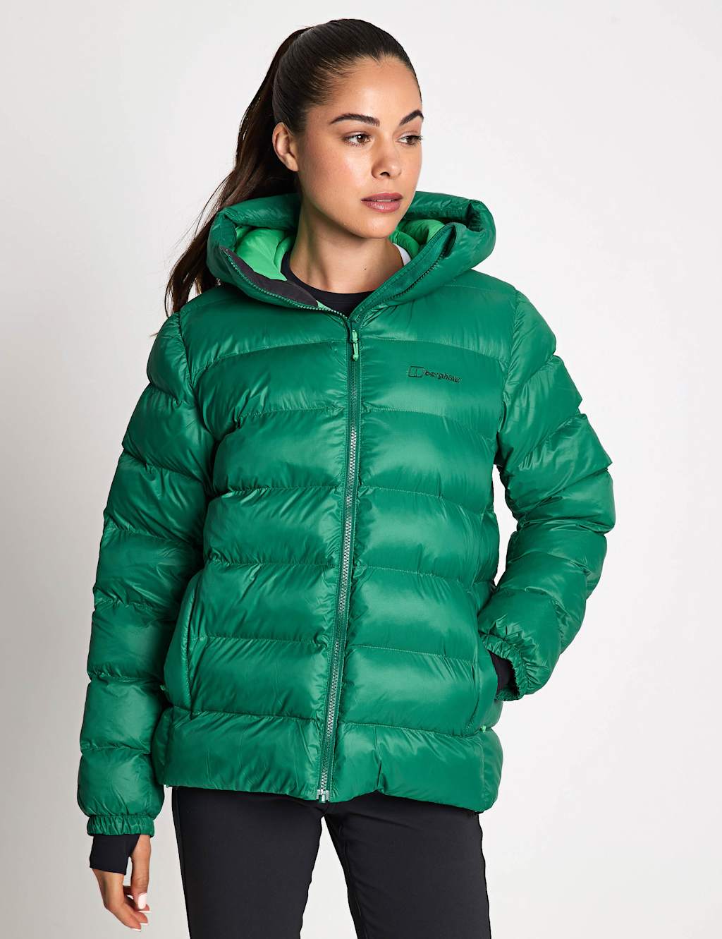 Berghaus Ewden Padded Quilted Hooded Puffer Jacket Emerald