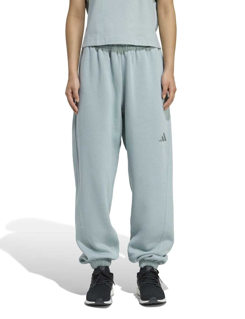Adidas Women's All Szn Cotton Rich Fleece Joggers - Small - Light Teal