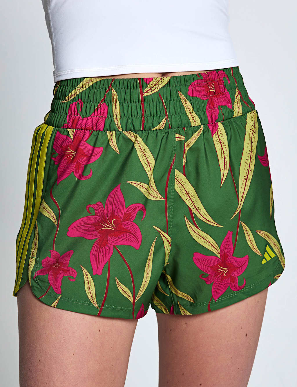 Women's Adidas X Farm Rio Pacer Shorts - Large - Green Mix