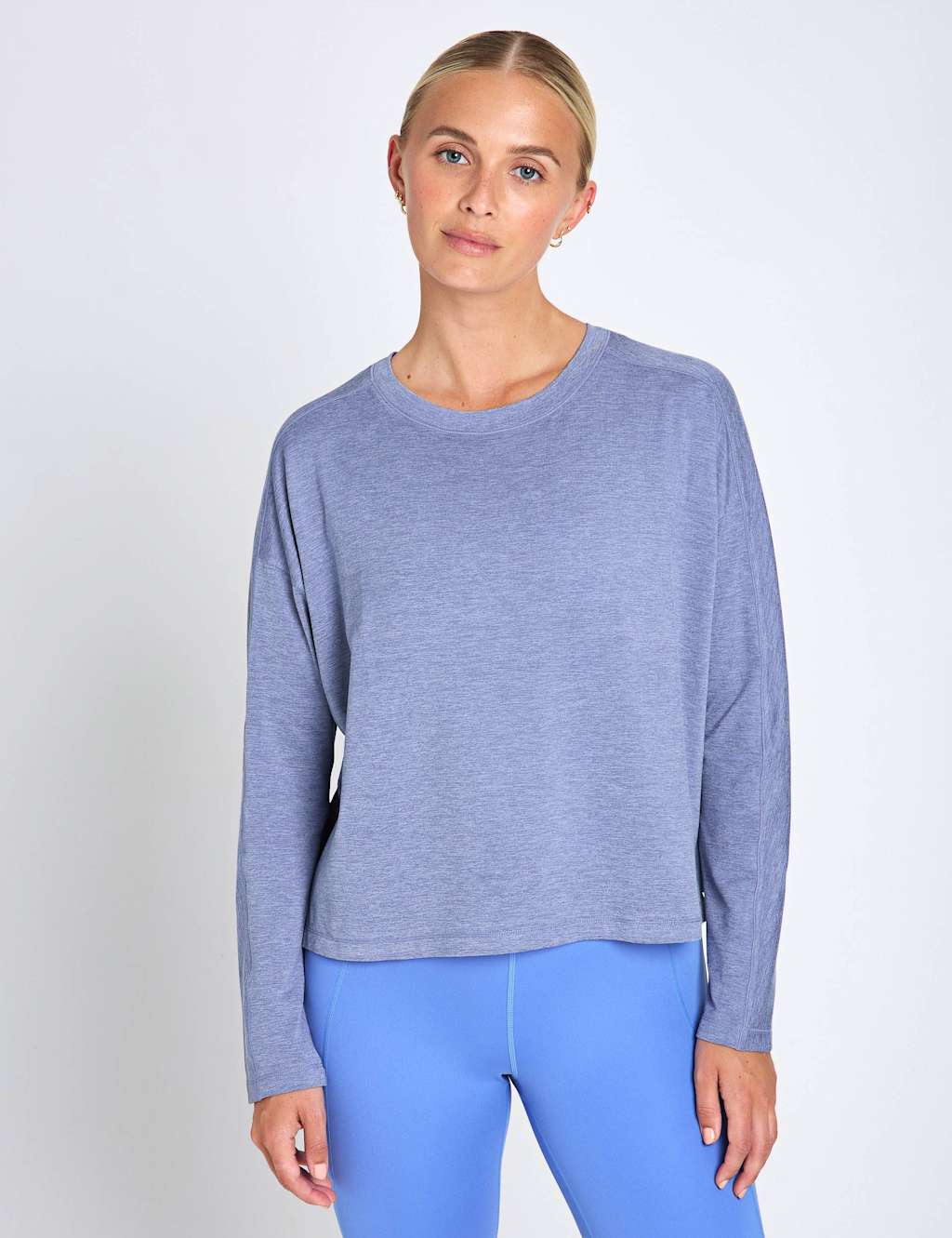 Girlfriend Collective ReSet Crew Neck Oversized Top Light Blue