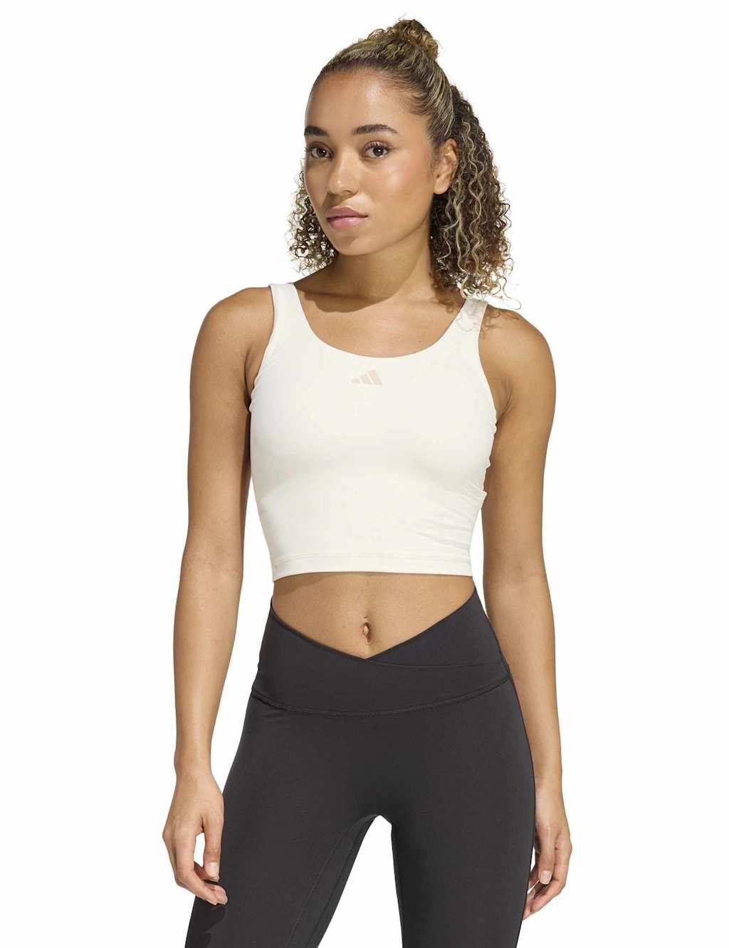 Adidas Women's 3 Stripes Studio All Me Tank Top - Medium - White