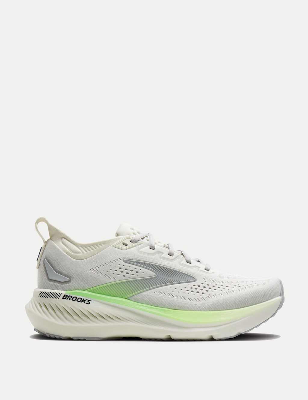 Brooks Men's Glycerin GTS 23 Running Trainers - 8 - Light Grey Mix - Available at M&S