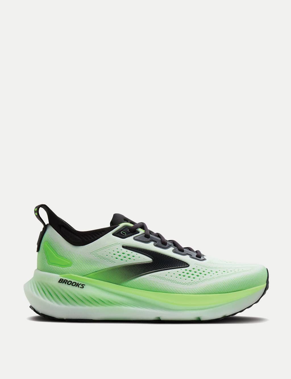 Brooks Men's Glycerin 23 Running Trainers - 8 - White Mix - Available at M&S