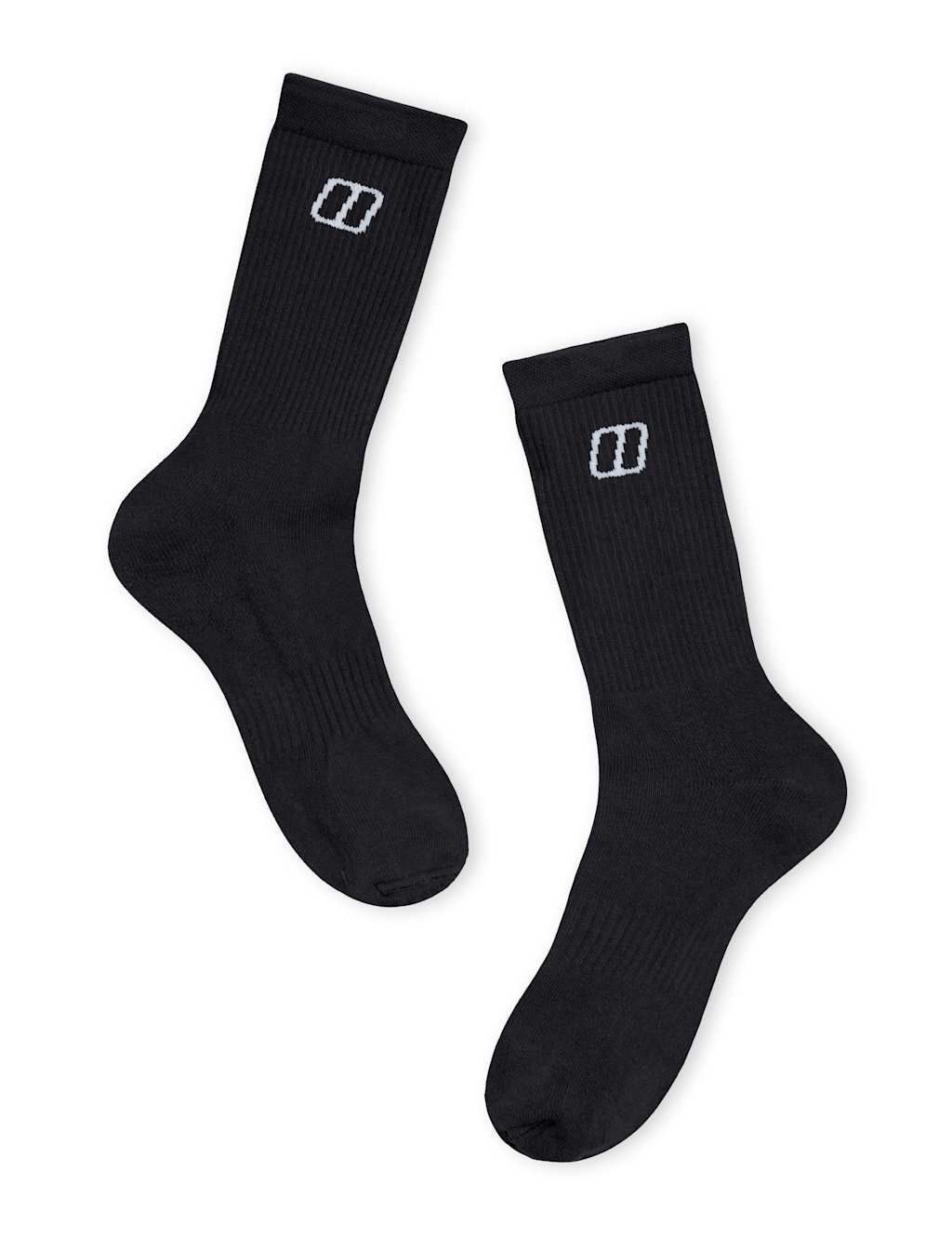 Berghaus Women's 3 Pack Everyday Cotton Rich Socks - Large-Extra Large - Black