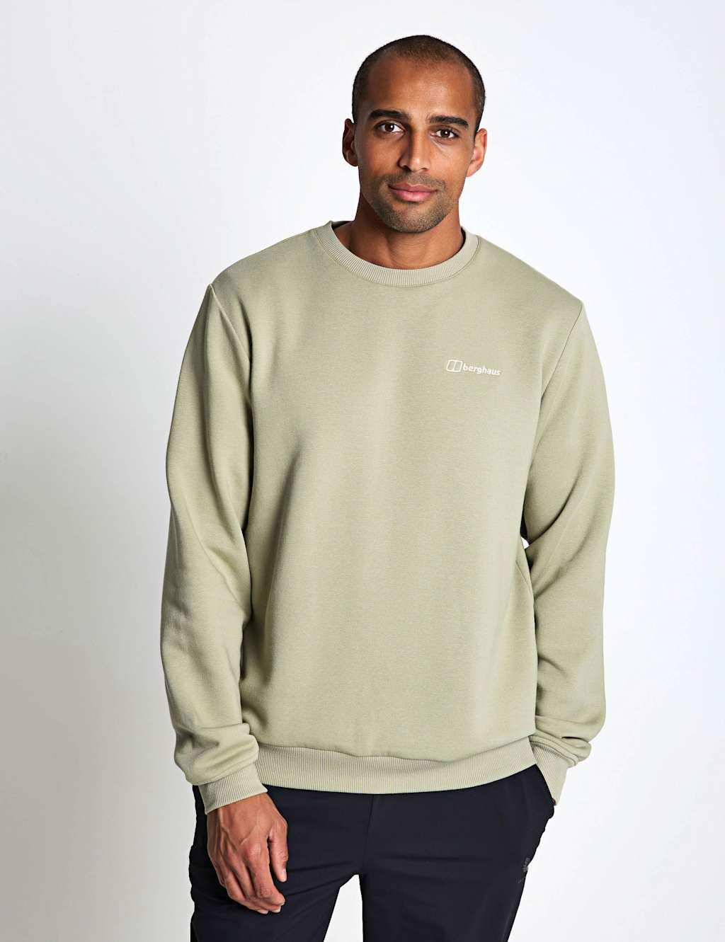 Berghaus Men's Logo Cotton Rich Crew Neck Sweatshirt - M - Medium Grey