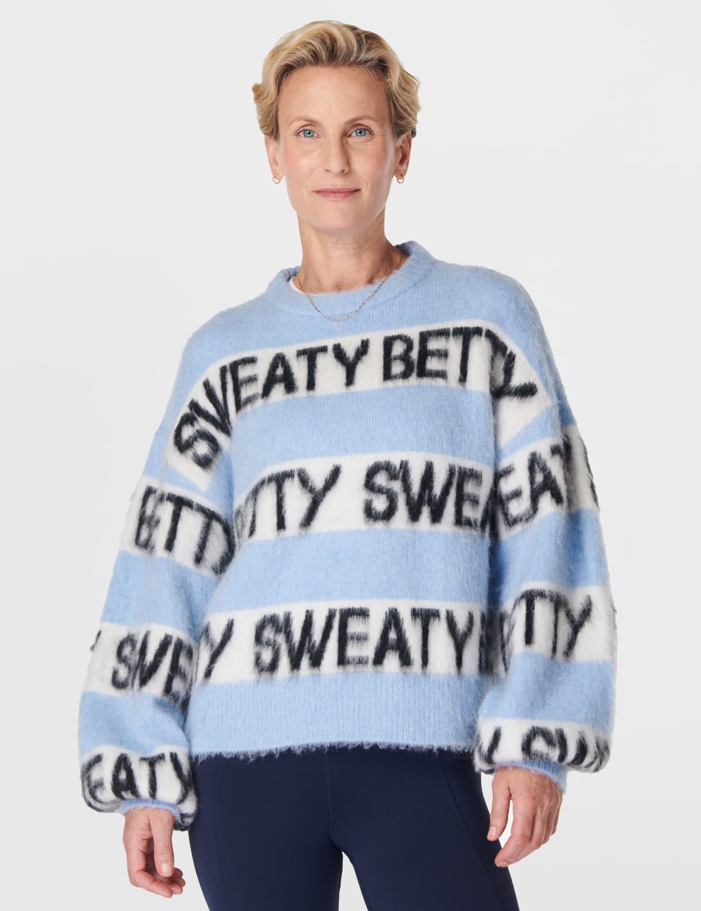 Wool Blend Slogan Jumper with Alpaca