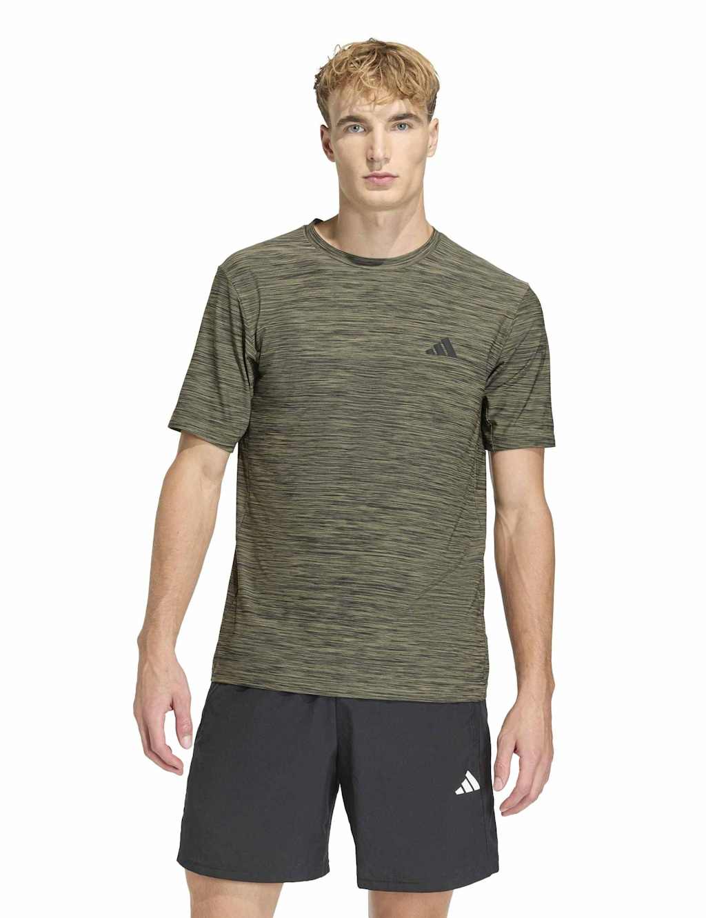 Adidas Men's Jersey Crew Neck T-Shirt - M - Khaki