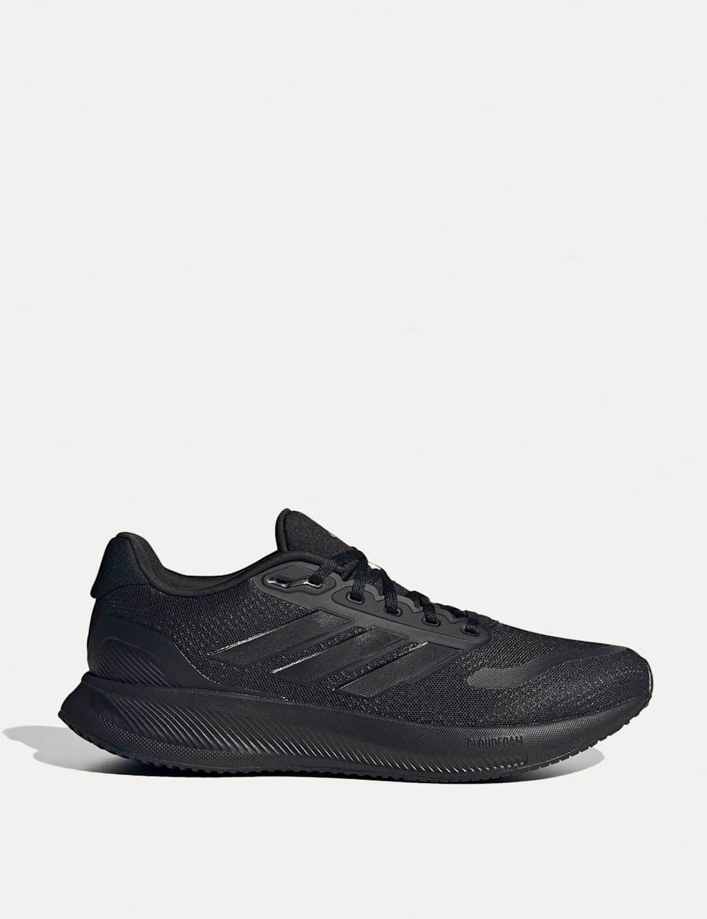 Adidas Men's Runfalcon 5 Running Trainers - 12 - Black/Black