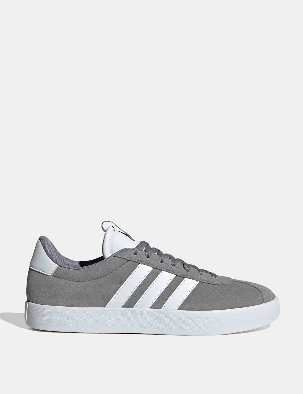 Adidas Men's VL Court 3.0 Leather Trainers - 12 - Medium Grey
