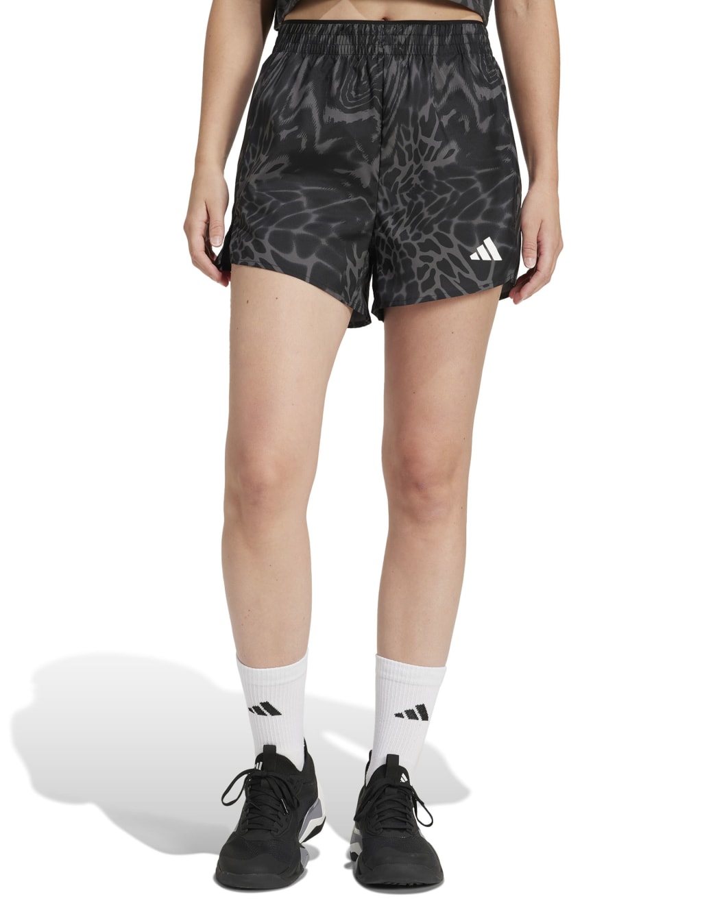 Train Printed High Waisted Gym Shorts
