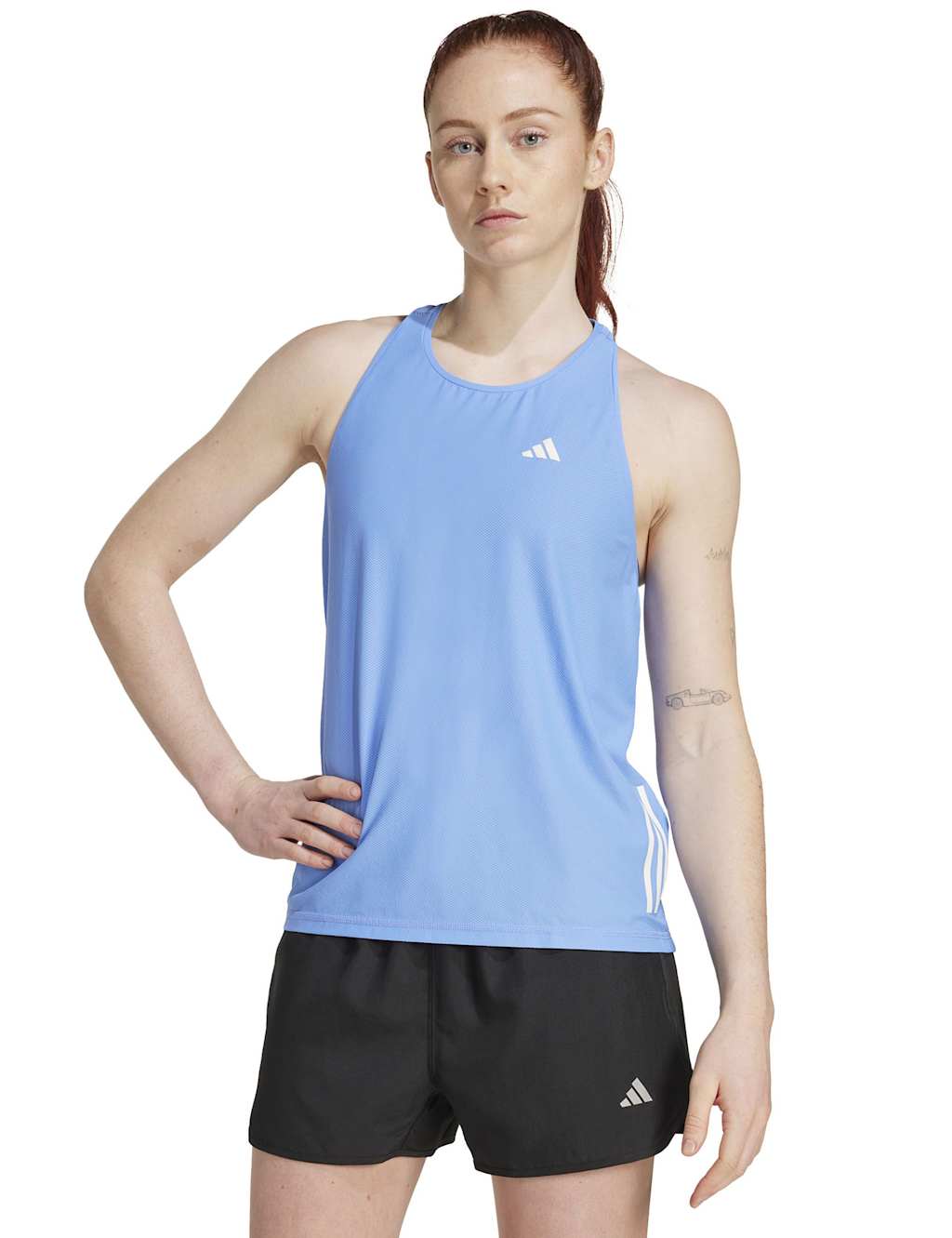 Adidas Own the Run Racer Back Running Vest Top Light Blue